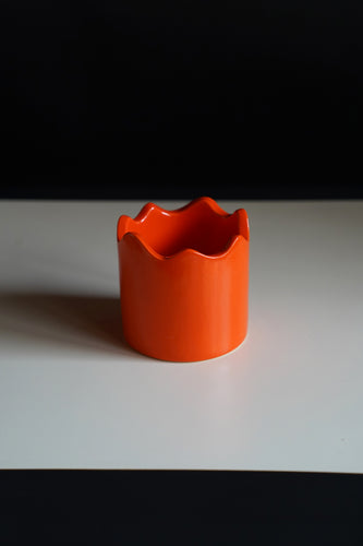 orange ceramic plant pot TANGERINE WAVY POT – Ümlaut Ceramics
