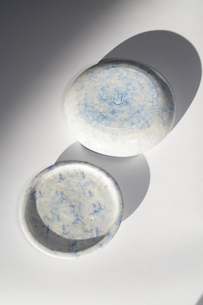 MISTY BLUE LIDDED VESSEL