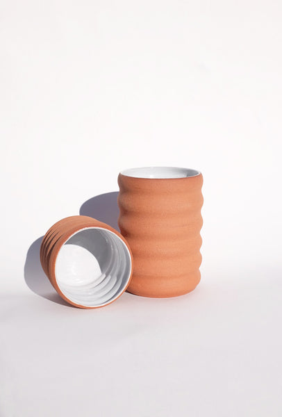 GROOVY TERRACOTTA CUP